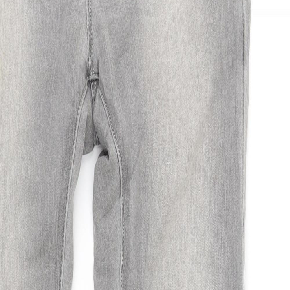 Womens UK Size 4 Stradavarius Regular Fit Straight Grey Jeans