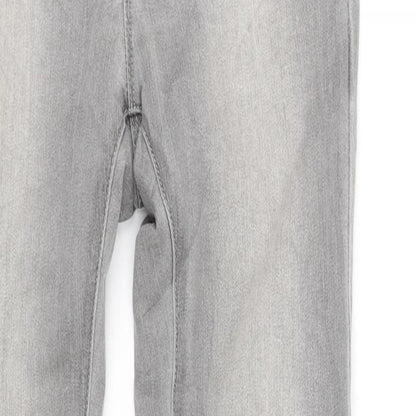 Womens UK Size 4 Stradavarius Regular Fit Straight Grey Jeans