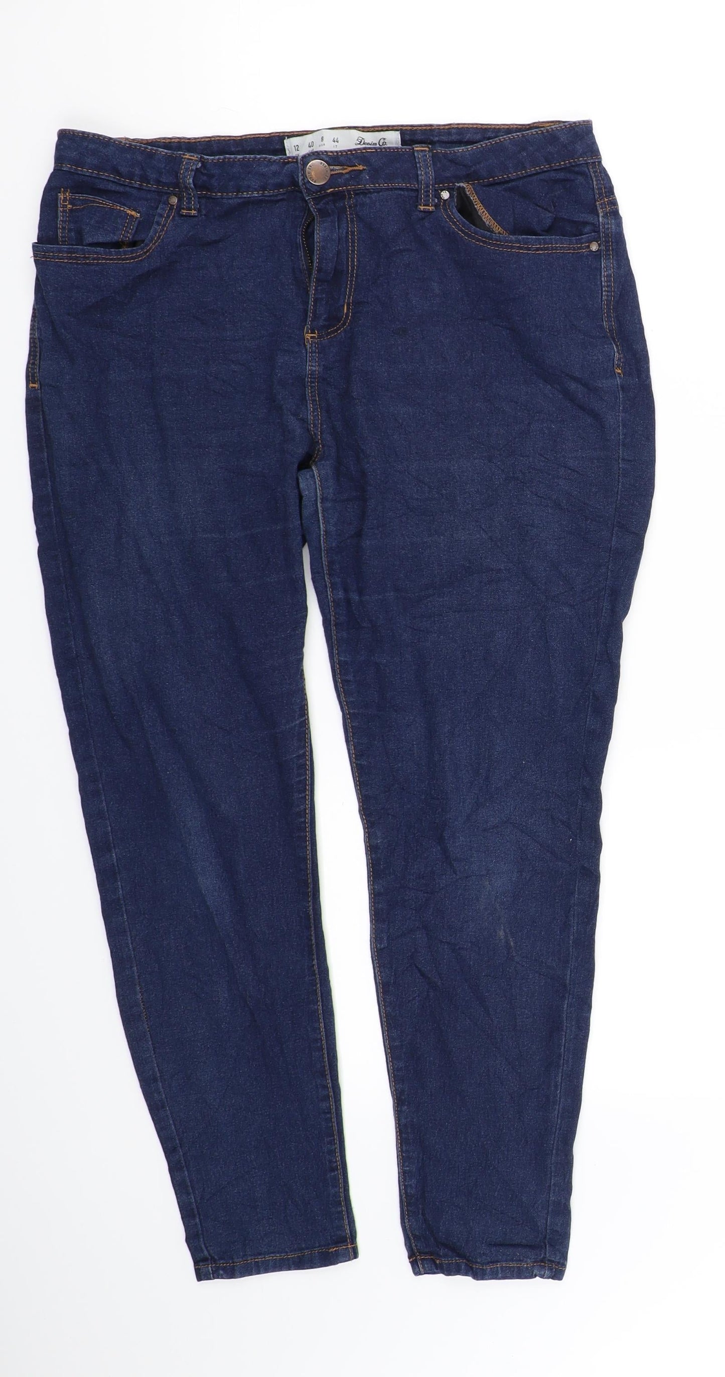 Womens UK Size 12 deniem & co Regular Fit Skinny Black Jeans