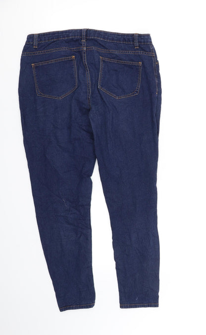 Womens UK Size 12 deniem & co Regular Fit Skinny Black Jeans