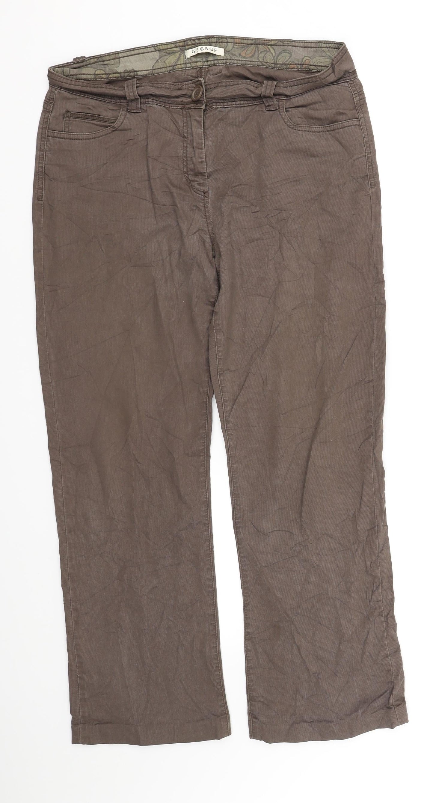 George Womens Brown   Trousers  Size 35 L30 in