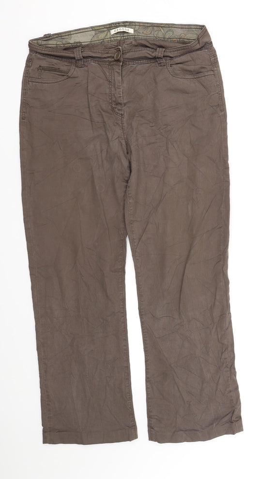 George Womens Brown   Trousers  Size 35 L30 in