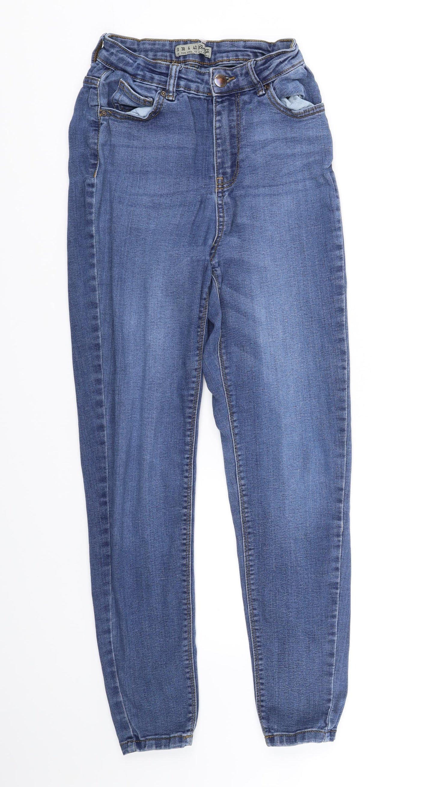 Womens UK Size 10 deniem & co Regular Fit Straight Blue Jeans