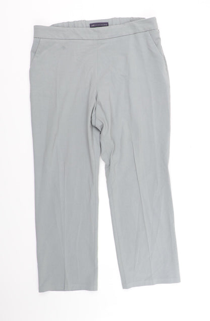 M&S Collection Womens Beige Houndstooth  Trousers  Size 14 L30 in