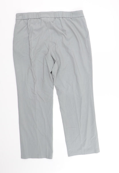 M&S Collection Womens Beige Houndstooth  Trousers  Size 14 L30 in