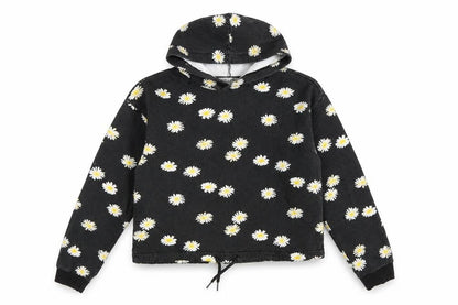 H&M Girls Grey Floral  Pullover Hoodie Size 12-13 Years