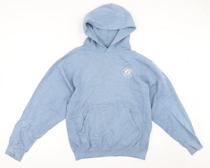 Mens UK Size S Preworn Blue Pullover Hoodie