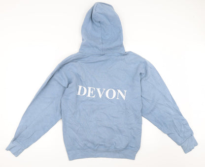 Mens UK Size S Preworn Blue Pullover Hoodie