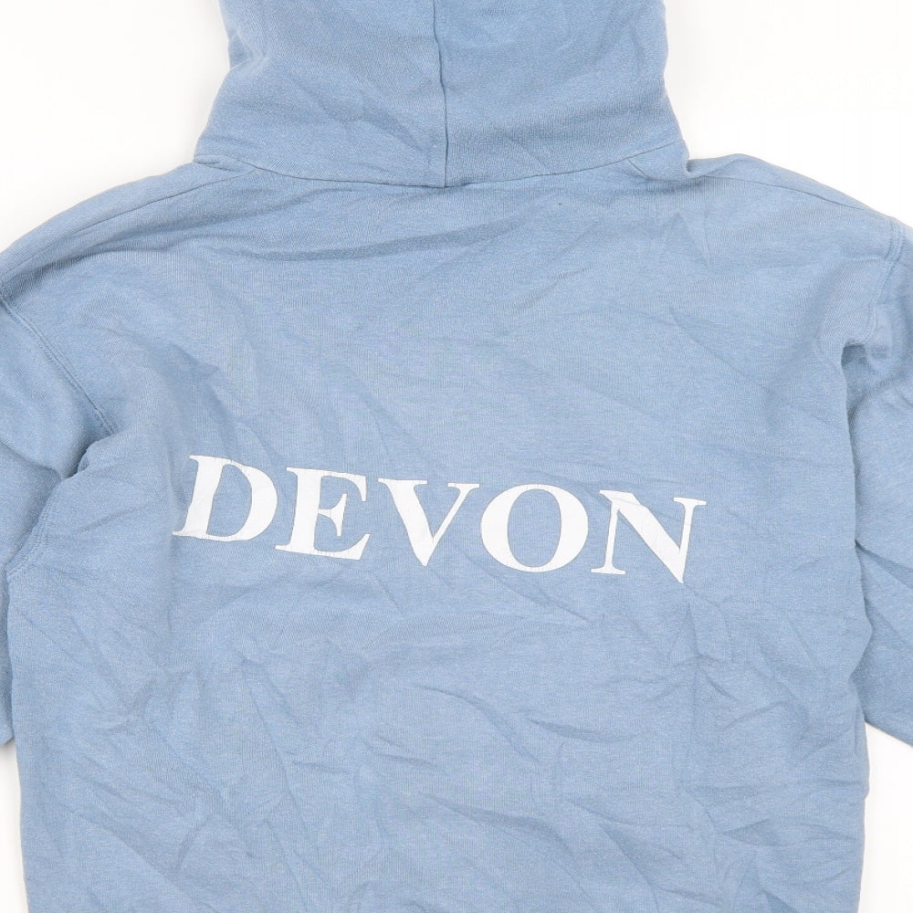 Mens UK Size S Preworn Blue Pullover Hoodie