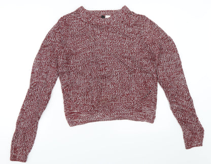 H&M Womens Red   Pullover Jumper Size S