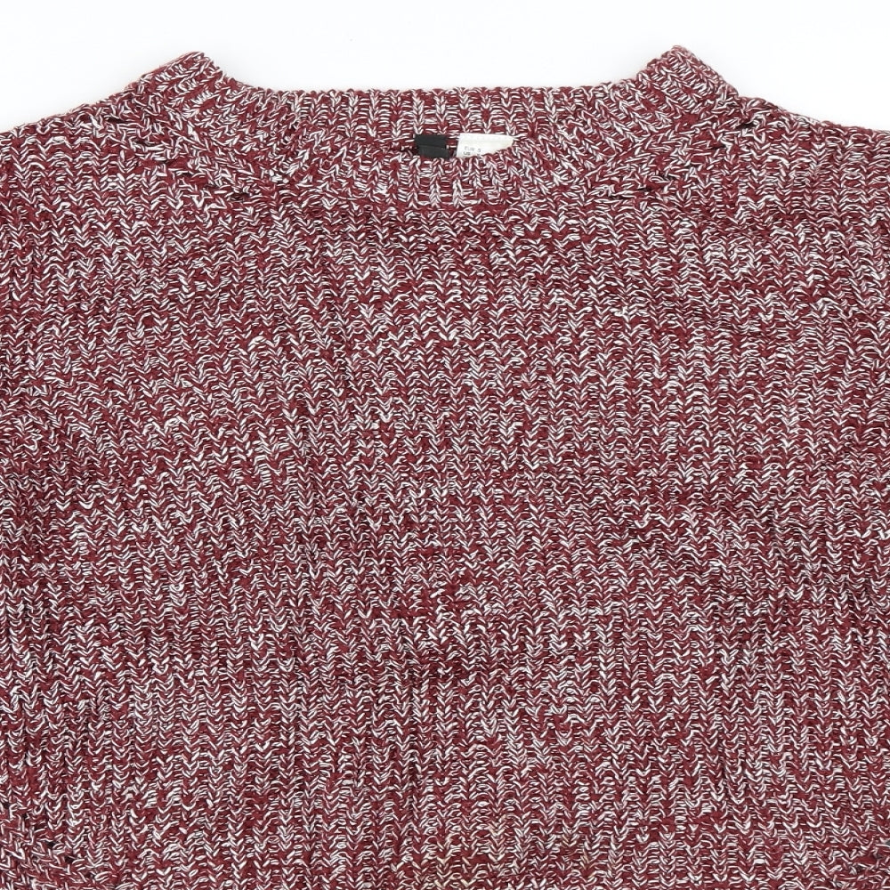 H&M Womens Red   Pullover Jumper Size S