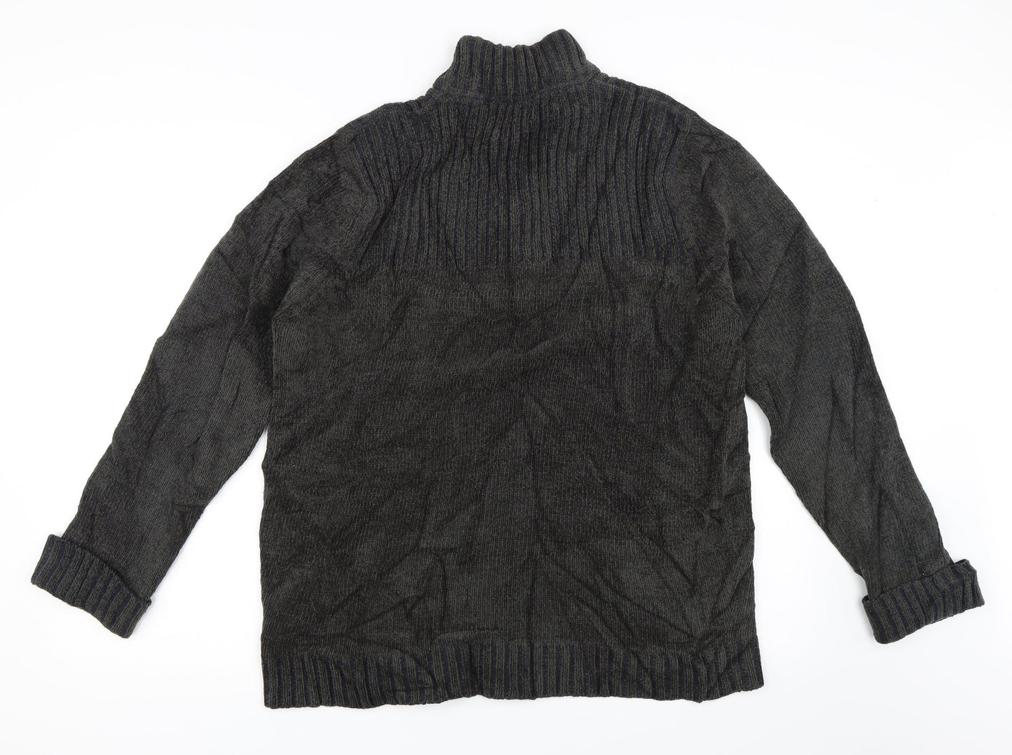 Burton Mens Grey   Henley Jumper Size L