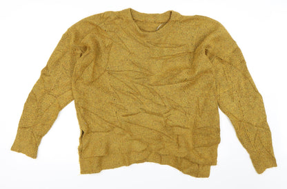 Marks & Spencer Womens Yellow   Pullover Jumper Size L