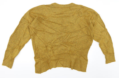 Marks & Spencer Womens Yellow   Pullover Jumper Size L