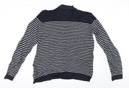 Minimum Womens Blue Striped  Pullover Jumper Size M