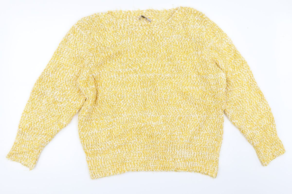 Marks & Spencer Womens Yellow   Pullover Jumper Size L