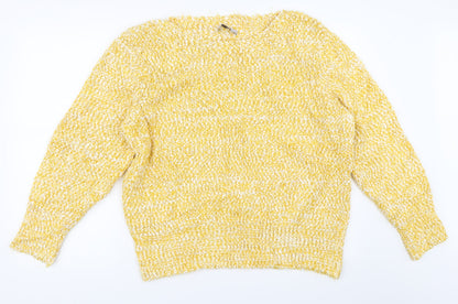 Marks & Spencer Womens Yellow   Pullover Jumper Size L
