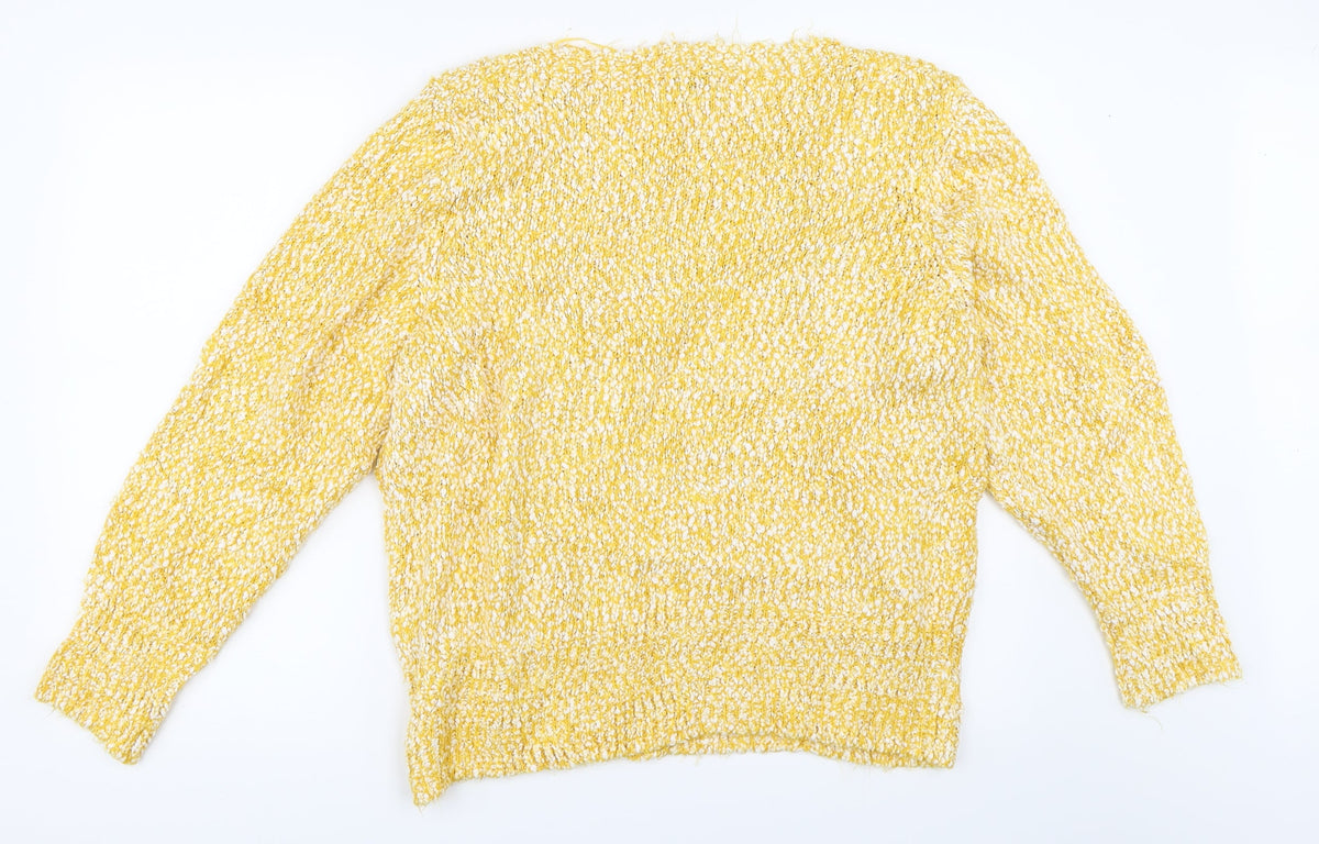 Marks & Spencer Womens Yellow   Pullover Jumper Size L