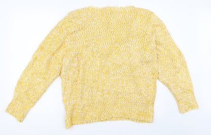 Marks & Spencer Womens Yellow   Pullover Jumper Size L