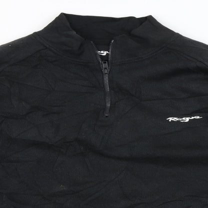 Rogue Mens Black   Henley Jumper Size L