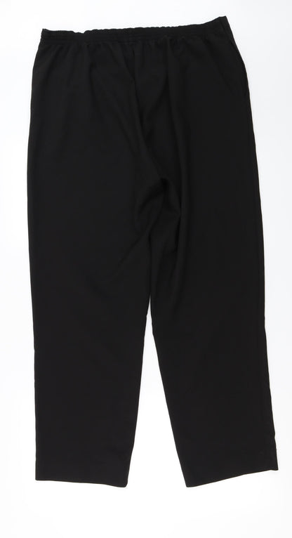 Womens UK Size 16 BM Regular Fit  Black Trousers