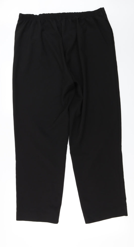 Womens UK Size 16 BM Regular Fit  Black Trousers