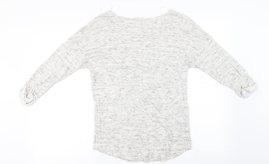 Womens UK Size M H&M Ivory Basic T-Shirt