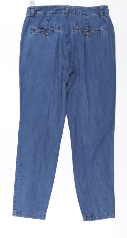 Womens UK Size 10 Marks and Spencer Regular Fit Straight Blue Jeans