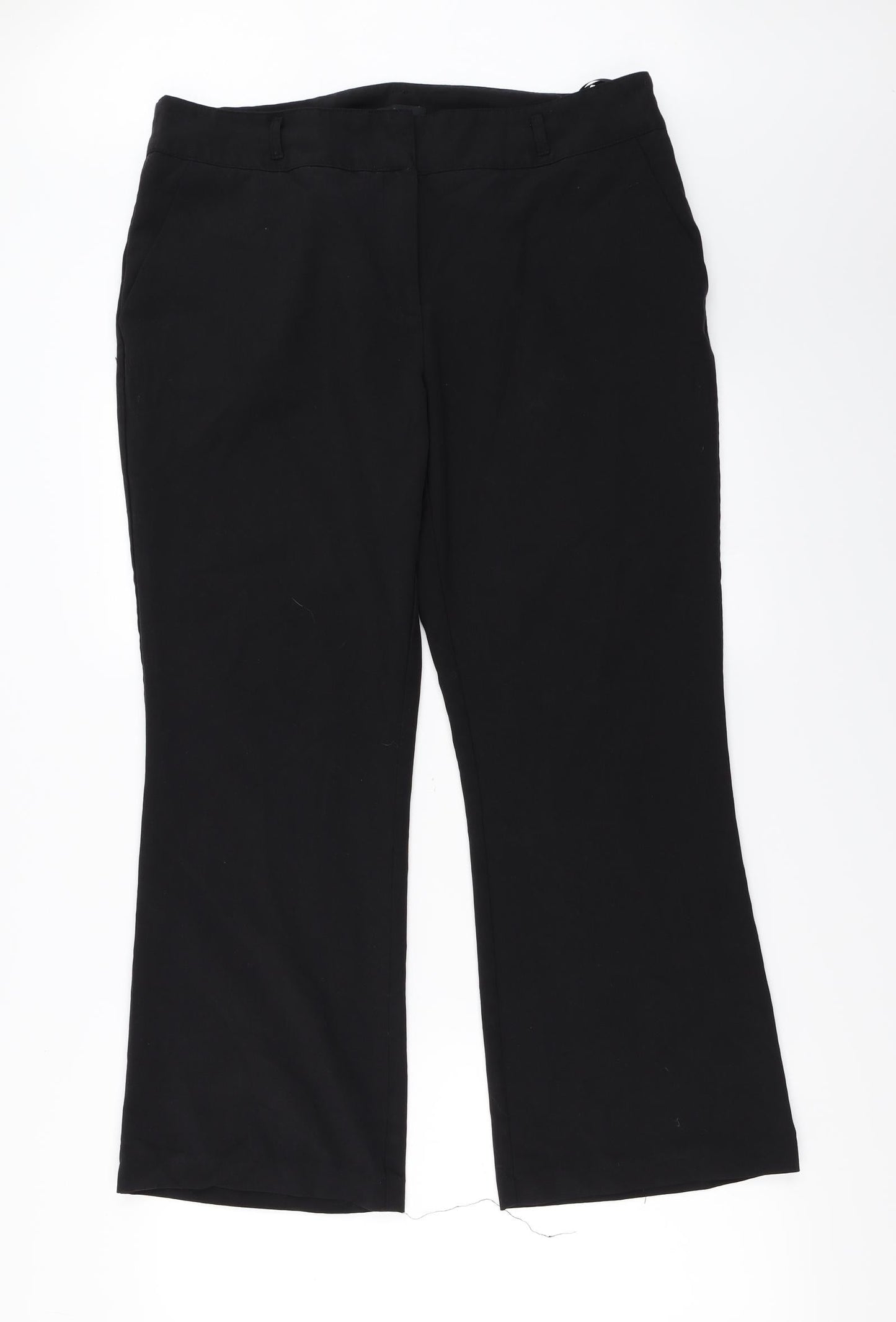 Womens UK Size 16 Papaya Regular Fit  Black Trousers