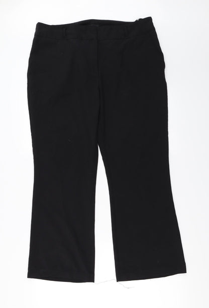 Womens UK Size 16 Papaya Regular Fit  Black Trousers