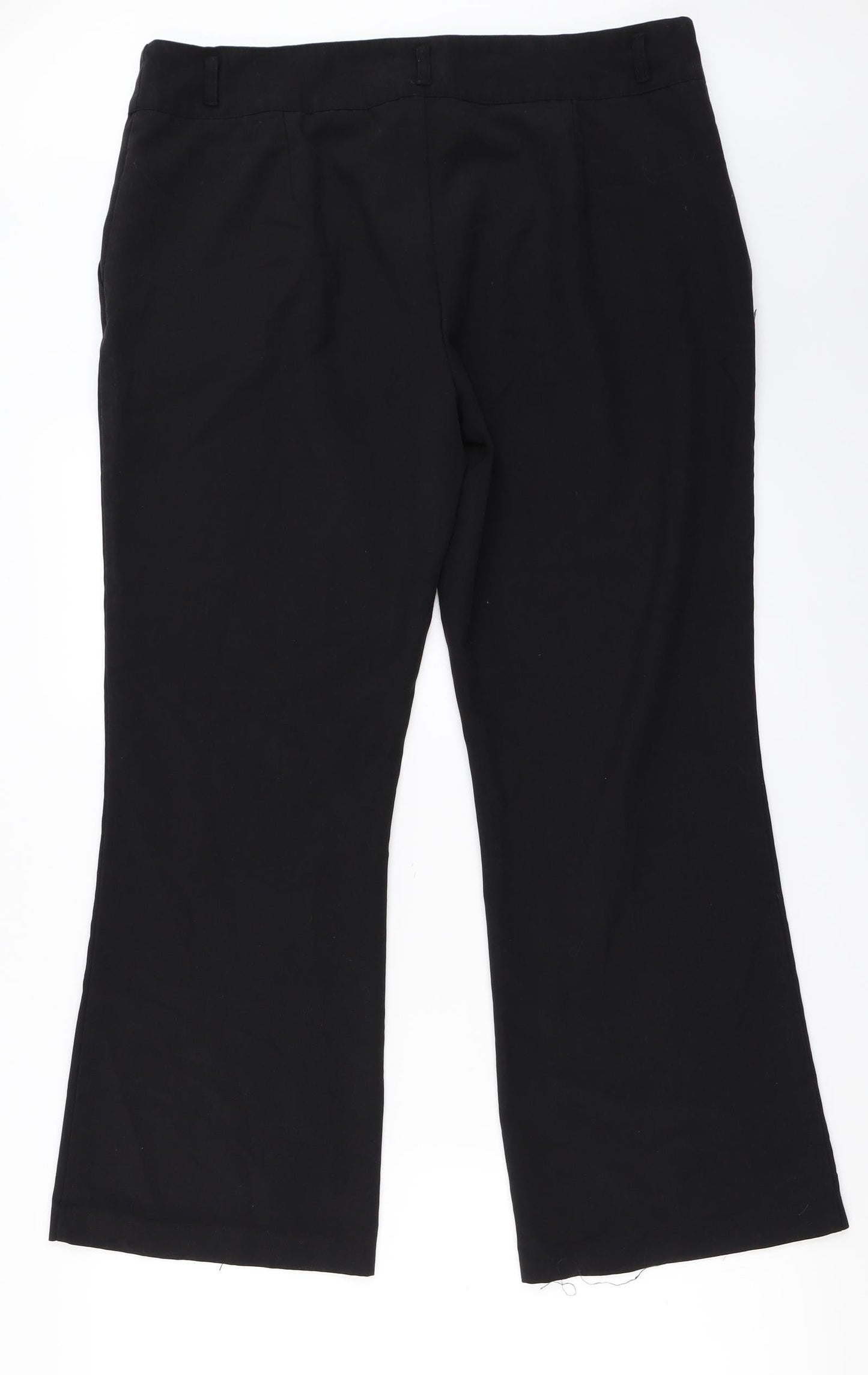 Womens UK Size 16 Papaya Regular Fit  Black Trousers