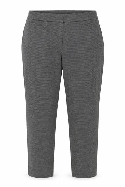 Bonmarché Womens Grey Check Trousers Size 16 L25 in