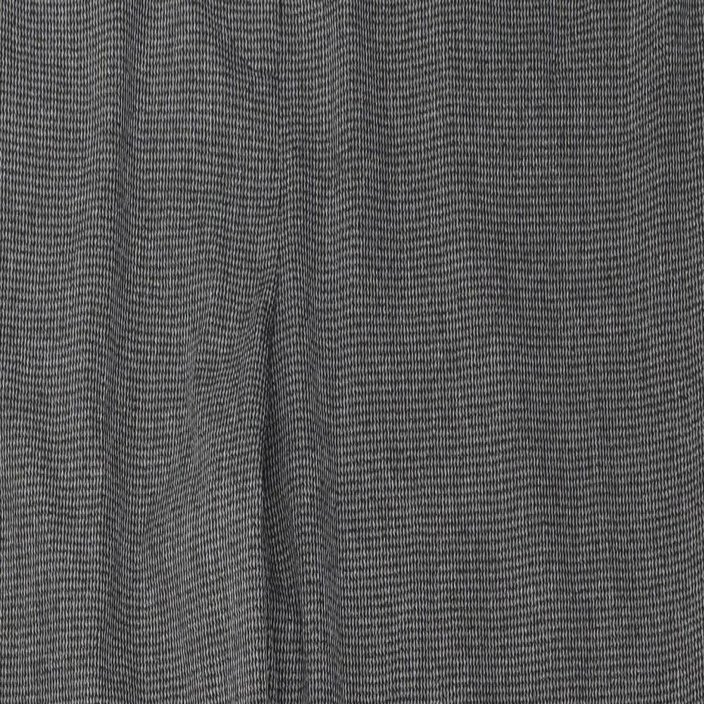 Bonmarché Womens Grey Check  Trousers  Size 16 L25 in