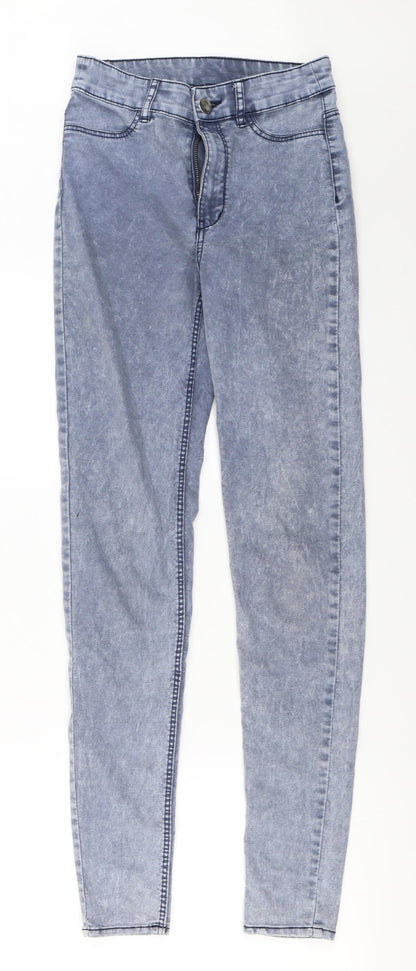 Womens UK Size 8 H&M Regular Fit Skinny Grey Jeans