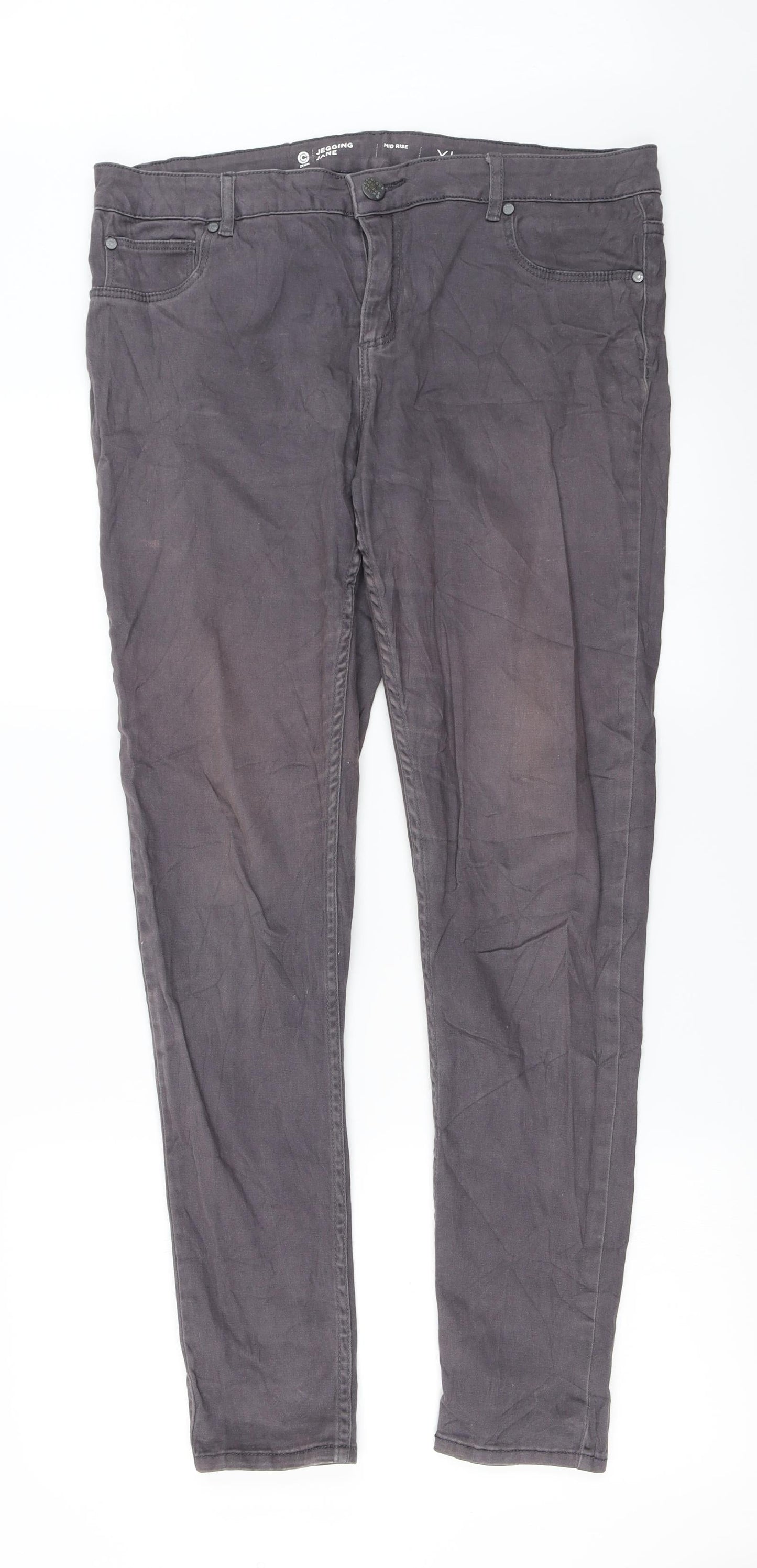 Jegging JANE Womens Grey   Straight Jeans Size XL L27 in