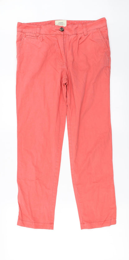 Womens UK Size 12 Papaya Regular Fit Straight Pink Jeans