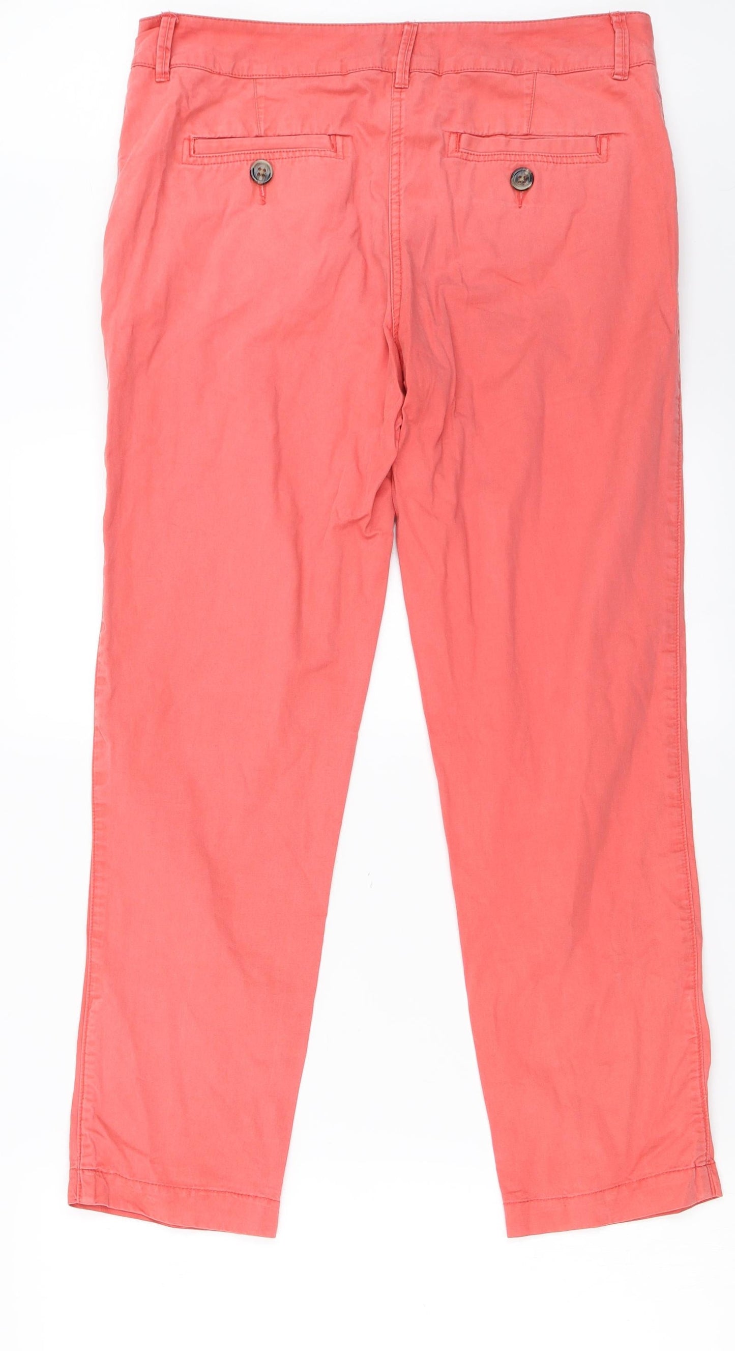 Womens UK Size 12 Papaya Regular Fit Straight Pink Jeans