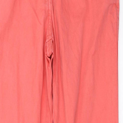 Womens UK Size 12 Papaya Regular Fit Straight Pink Jeans