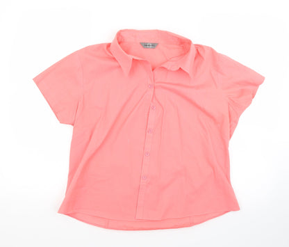 AMARANTO Womens Red   Basic Blouse Size 18