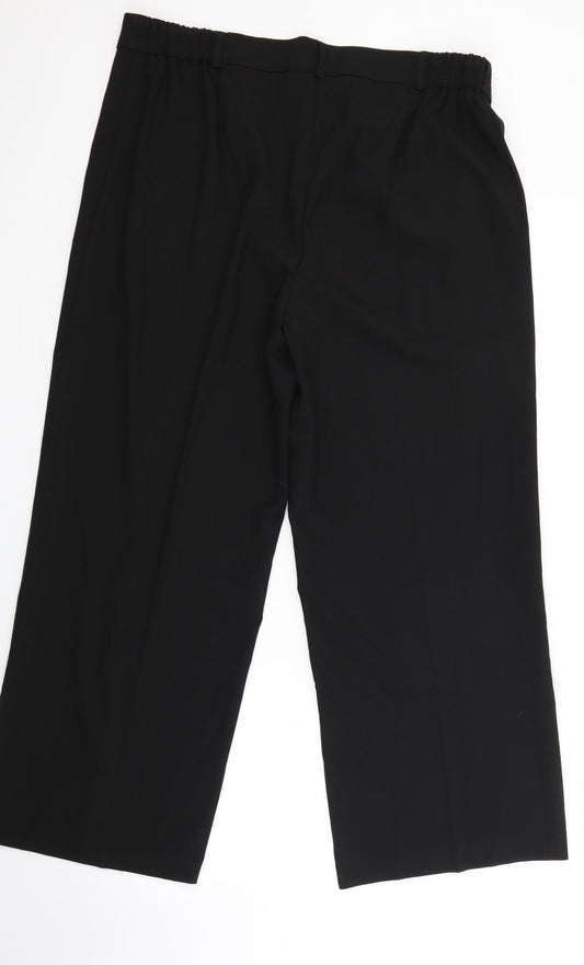 Womens UK Size 16 Agenda Regular Fit  Black Trousers