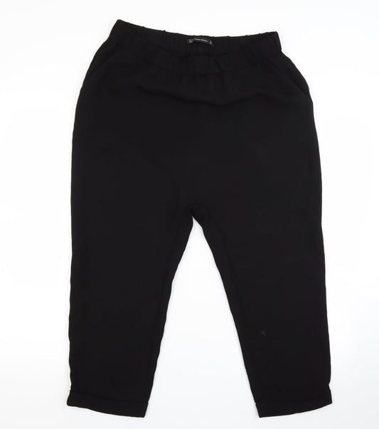 Womens UK Size M Zara Regular Fit  Black Trousers