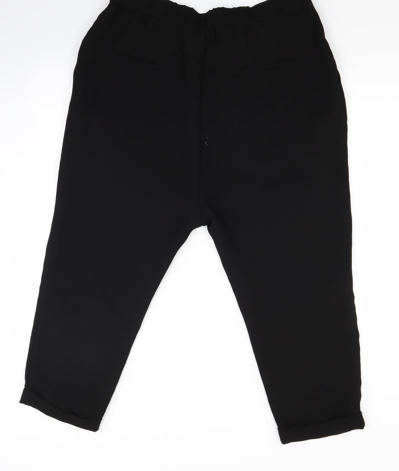 Womens UK Size M Zara Regular Fit  Black Trousers