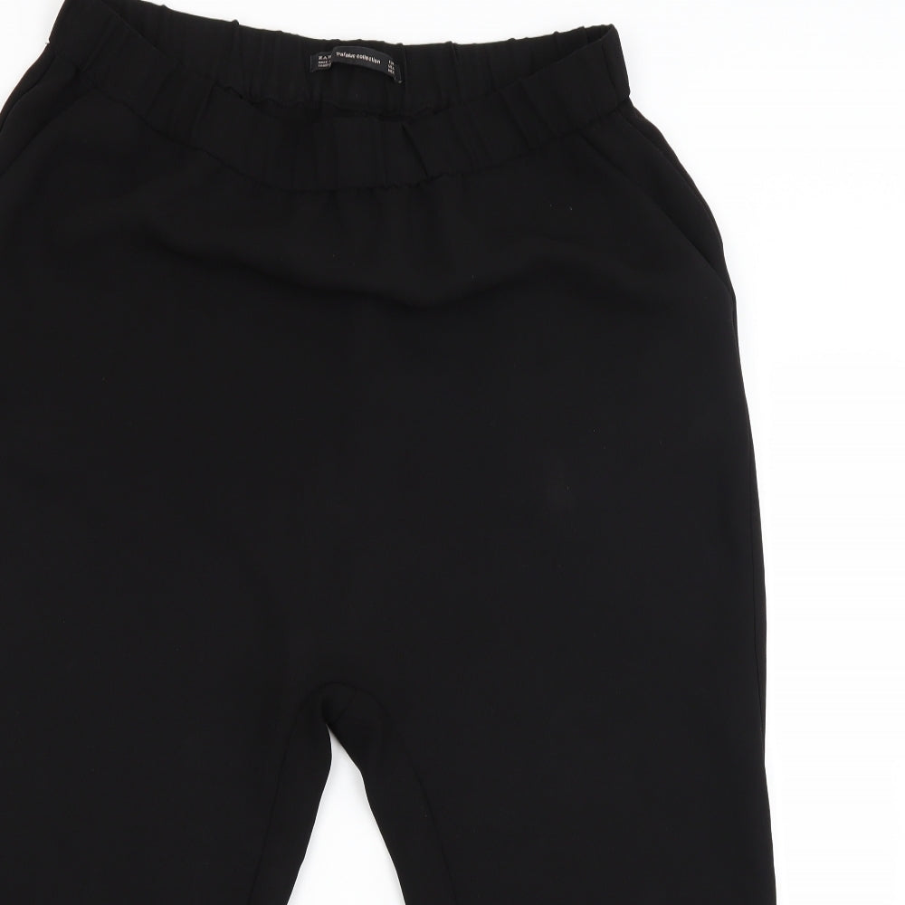 Womens UK Size M Zara Regular Fit  Black Trousers