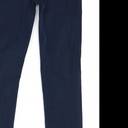 Womens UK Size 10 Preworn Regular Fit Chino Blue Trousers