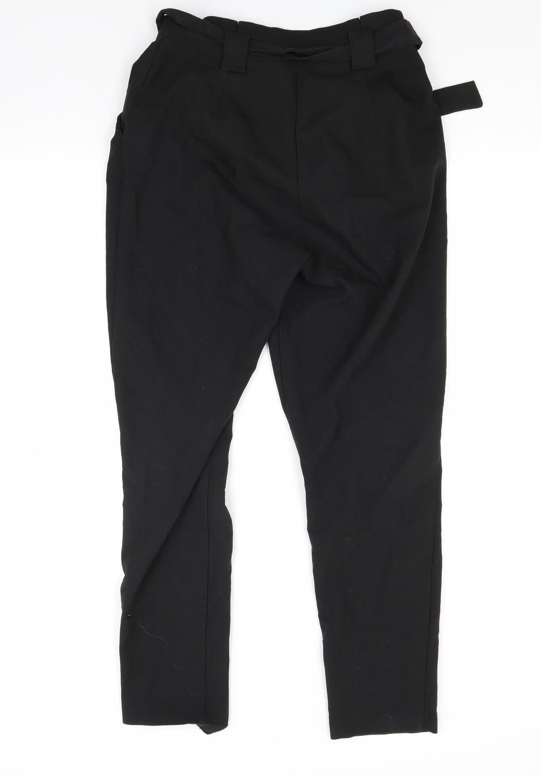 Womens UK Size 8 Missguided Regular Fit  Black Trousers