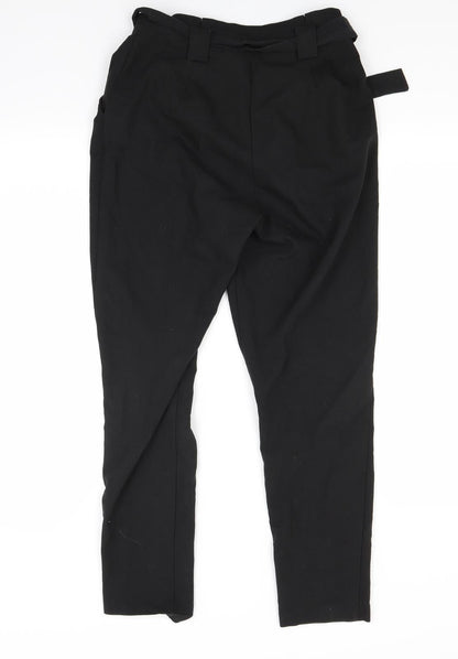 Womens UK Size 8 Missguided Regular Fit  Black Trousers