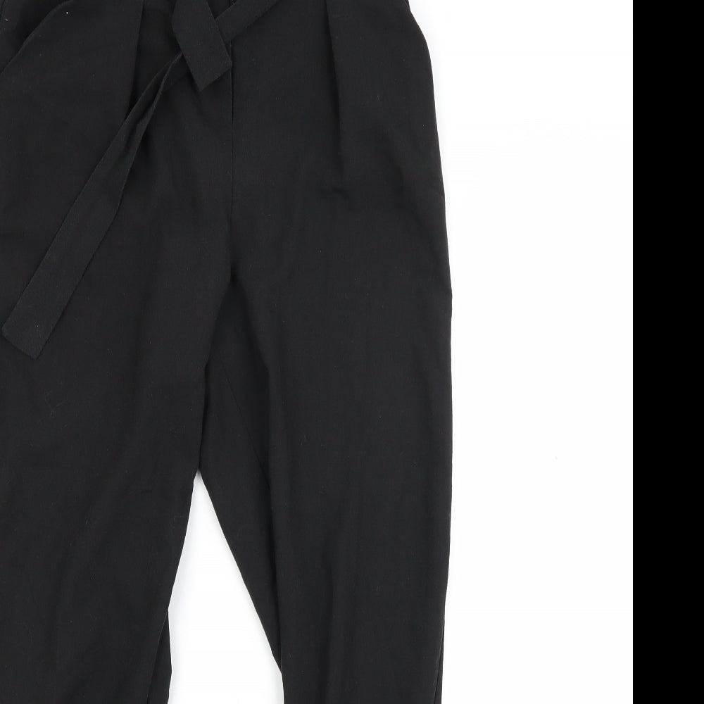 Womens UK Size 8 Missguided Regular Fit  Black Trousers