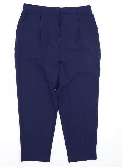 Womens UK Size 16 Papaya Regular Fit  Blue Trousers