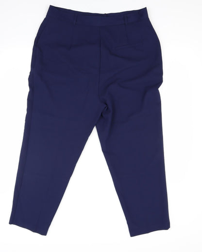 Womens UK Size 16 Papaya Regular Fit  Blue Trousers