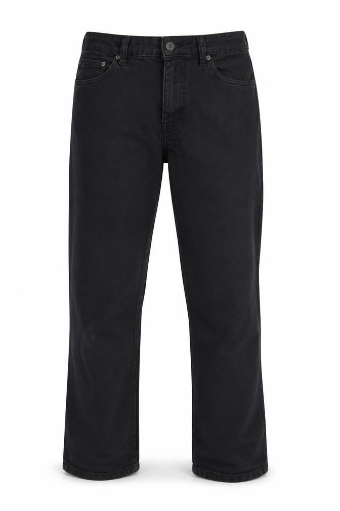 Womens UK Size 10 Papaya Regular Fit Straight Black Jeans